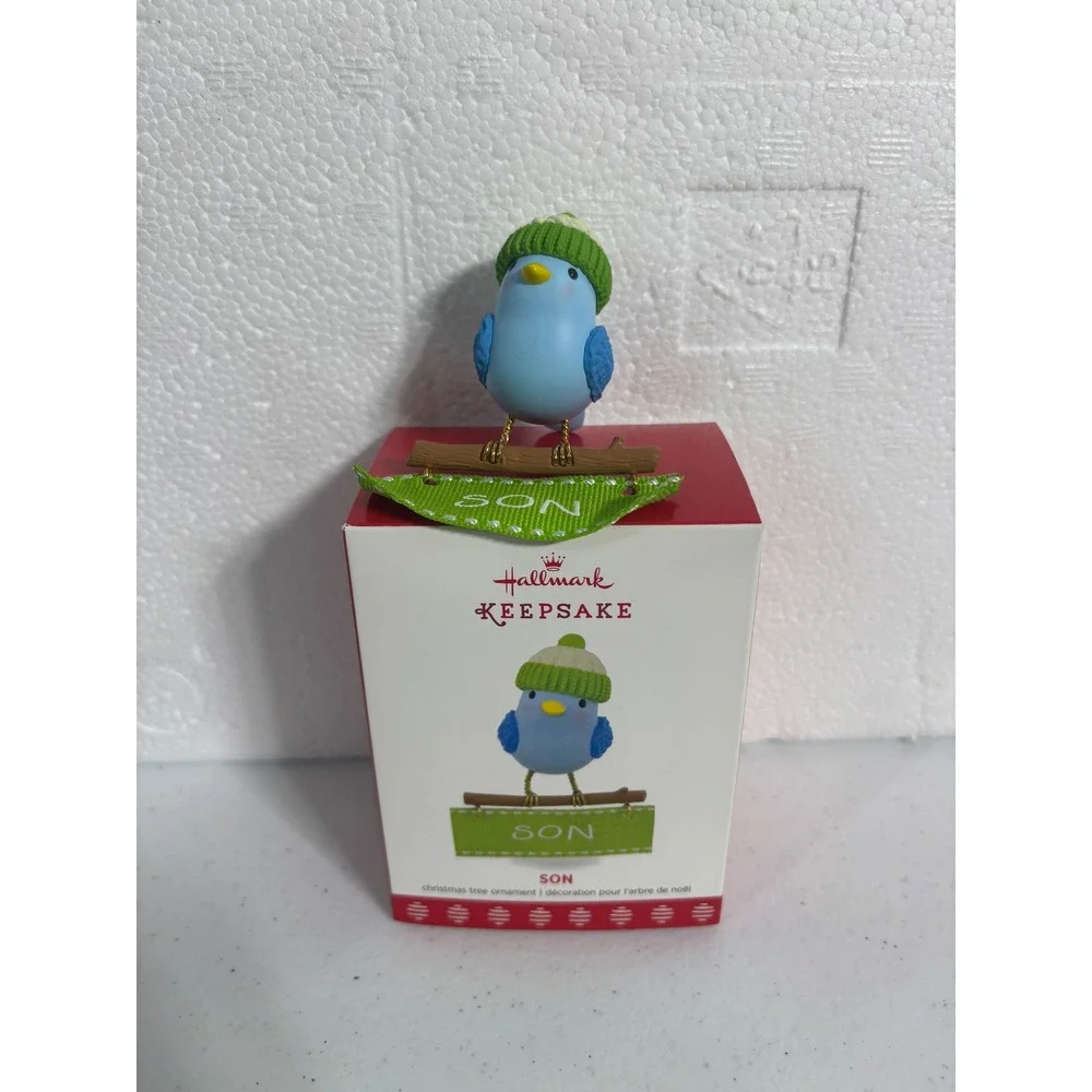 Hallmark Keepsake Ornament 2017 Son Blue‎ Bird Winter Hat Christmas Tree